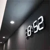 Home Living Room Decoration 3D Large LED Digital Wall Clock Date Time Electronic Display Table Alarm Clock Wall Home Decor 211111