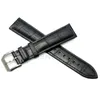 Cowhide Watchbands 19 20 21 22 24mm Äkta läder Klocka Klocka Band Band Tillbehör Rostfritt Stål Pin Pin Buckle Clasp