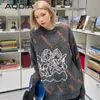 Harajuku Angel Вышивка вязание женских пуловеров Y2K с длинным рукавом женский свитер свободных негабаритных женщин свитеров плюс одежда размера 210806