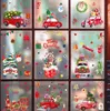 Leuke Santa Claus Window Glas Stickers Caosement Vakantie Decoratie Kerstmisluik Sticker Scène Regeling Partijlevering