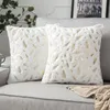 Christmas Pillow Cover Short Plush Gold Feather Throw Sofa Cushion Home Decor Cushion/Decorative