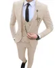 Abito bianco da uomo slim fit 3 pezzi smoking casual da ballo sposo con risvolto con visiera business per abiti da sposa 2021 (giacca + gilet + pantaloni) blazer da uomo