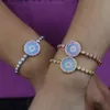 2021 Hoge kwaliteit Turkse boze oog armband vrouwen meisjes glanzende stenen tennis ketting verstelbare beste vriend sieraden cadeau