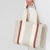 Sac à bandoulière lettre imprimé rayure sacs de soirée grande capacité fourre-tout toile japonais décontracté sac à main sacs à provisions pour femmes