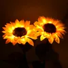 Luci solari Lampada a LED girasole Decorazioni da giardino Impermeabile IP 65 Parco esterno Paesaggio decorativo Girasoli Lampade da fata Luce notturna