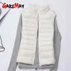 Garemay Winter Dames Down Vest Mode Vrouwelijke Mouwloze Jas Dames Jas Warm Plus Size Voor Dames S 211018