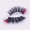 Färg Eyelash Mink 3D Fake Lashes Natural Long 25mm Colored Lash Eyelashes Party Makeup Kit Colorful False Eye Lashes Whole3112654