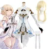 GENSHIN Genshin Impact Traveler Lumine Cosplay Costume Versão Original Uniforme Halloween Mulheres Trajes Full Set Y0913