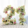 DIY 3D Floral Rose Letters Nummer voor Baby Douche Verjaardag Decoratie Creatieve Kunstbloem Wall Party Evenement Bruiloft Decor 210624