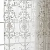ヨーロッパホワイトカーテンチュールウィンドウカーテンのための居間の寝室の綿のボイル薄いカーテンのための窓のためのカーテン210712