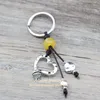 Anslow Nowy Design Key Chains Vintage Skórzany przewód Handmade DIY Heart Para Loves 'Kluczowe pierścienie Dla Kobiet Torba Key Drzwi Low0010ky G1019
