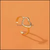 jewelry30pcs/lotヨーロッパホローハートクリップシンプルな真鍮ノーホールカフ女性ラブゴールドボーンイヤリングファッションエッソリー卸売ドロップde