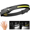 2022 new Wide Beam Headlamp Flashlight COB LED Camping Bar Head Lamp