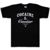 힙합 Streetwear COCA CAVIAR 여성 탑 유니섹스 화이트 블랙 운동복 도시 인쇄 편지 인쇄 T 셔츠 남성 210714