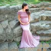 Shoulderless Maternity Dresses Pokage Props Long Graviditetsklänning för baby shower Po Skottar gravida kvinnor Maxi Gown 210922