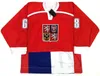 Raro vintage # 68 Jaromir Jagr República Tcheca camisa de hóquei da seleção personalizada qualquer nome e número