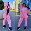 Sportswear Esportes Terno Mulheres Oversized Hoodie e Calças Esporte Casual Inverno Dois Peça Set Hoodies para Tracksuit das Mulheres 211105