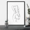 Kvinna kropp en linje ritning canvas målning abstrakt kvinnlig figur konsttryck nordisk minimalistisk affisch sovrum väggdekor målning253t