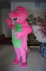 Real Picture Rosa Dinossauro Mascote Traje Fantasia Vestido Para O Halloween Carnaval Party Support Customization