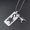 Pendentif Colliers Firebros 2021 Gratuit Rosaire Perle Chaîne Argent Couleur 316L En Acier Inoxydable Animal Scorpion Collier Hommes Femmes Bijoux Cadeau