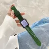 Moda Designer Pasek do Apple Watchband 41mm 42mm 38mm 40mm 44mm 45mm Iwatch 2 3 4 5 6 7 SE Watchband Skórzany Bransoletka Stripes Watch Band Watchbands