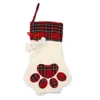 크리스마스 스타킹 양말 캔디 스타킹 옷걸이 장난감 선물 가방 곰 발 눈송이 양말 크리스마스 트리 장식품 ZWL662
