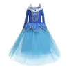 Roupas infantis Cosplay Fantasia de princesa Crianças Fantasia Vestidos de batizado Roxo marinho Amarelo azul