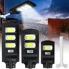 100/200 / 300COB Remote Solar Wall Street Light Pir Motion Outdoor Garden Mounting Pole