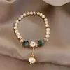 Braccialetto di perle d'acqua dolce naturale per le donne Braccialetto di perline di pietra naturale Gioielli barocchi Best Friend Pearl Flower