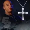 Snabb och Furious Dominic Toretto Cross S925 Sterling Silver Halsband Smycken Hängsmycke Gratis Med Presentförpackning För Män Pojkvän Gåvor Halsband