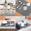 Mats & Pads Non-Slip Silicone Dish Drying Mat Drainer Pad For Kitchen Counter Protection Water Filter Table Placemat Tray Kitchenware