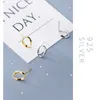 925 linha de prata oval cor ouro pequenos brincos para mulheres minimalista fino jóias acessórios presentes dedign 210707