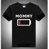 Summer Family Clothing MOMMY DAUGHTER SON T Shirt Battery Mother Kids Matching Outfits Short Sleeve Daughter Son Clothes 210521