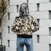 Nova Moda Sweater Leopardo V-Decote Longa Longa Pulôver Top Outfits Lady Casual Soft Elastic Malha Jumper Para As Mulheres Sexy 210412