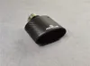 1 Piece Car Styling End taipipe Glossy Black REMUS Exhaust Pipe Universal Stainless Steel Carbon Fiber Oval Muffler Tip