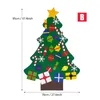 Kerstversiering vilt boom kinderen diy muur opknoping ornamenten met led string lights decor 2022 Santa Xmas jaar geschenken