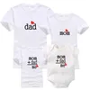 T-Shirt IN COTONE MODA FAMIGLIA ABBINATA CON LETTERA PAPA', MAMMA, BAMBINO SOLO 1 PEZZO VESTITI BLL113 210922