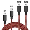 고속 알루미늄 합금 꼰 데이터 충전 케이블 Android McRio V8 / Type-C 휴대 전화 1M 3FT 코드 새로운