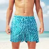 Men's Swimwear Magic Swimsuit Trunks Magical Color Change Figure Grid Mens Swimming Shorts Summer Boy Swim Beach Pants Plus Size
