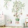 Muurstickers bloem boom groene planten wijnstok ingemaakte verse decoratieve kamer achtergrond 2021 zomer 100% praktische huishoudelijke artikelen