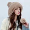 Autumn And Winter Ladies Cotton Cashmere Pullover Cap Sanmao Ball Cute Plus Velvet Thickening Cold Warm Pure Color KniOutdoor Hats Outdoor