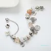 Luxus-Silber-Armband, Lebensbaum-Anhänger, Armreif, Liebes-Charm-Perlen, passend für Pandora-Stil, Designer-DIY-Hochzeitsschmuck-Damenarmbänder