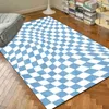 Tapete de área de checkerboard de tapetes para a sala de estar quarto colorido de carpete de azulejos rosa roxo marrom verde marrom verde marrom marroquan8472255