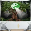 World Drzewo Gobelin Wall Wiszące Boho Decor Wall Cloth Tapestries Psychedelic Hippie Noc Księżyc Madala Mandala Wall Carpet 210609