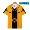 カスタムマン野球ジャージーボタンHomme Tシャツ3Dプリントシャツストリートウェアティーシャツヒップホップ服フロントとバックプリント045