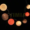 Strings White/Light Gray Apricot Cotton Balls LED String Fairy Lights Christmas Holiday Light Garland Guirlande Lumineuse Luces Lampjes