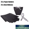 Gift Wrap 25Pcs Black Or White With Bow Ribbon Paper Candy Cake Bag Wedding Favor Party Decor Small U90A1 Factory price expert design Quality Latest Style Original