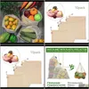 10 opakowania Torby do produkcji wielokrotnego użytku organicznych bawełna siatka do owoców spożywczych warzyw sklepów i przechowywania S M L SGA06 AHCJ