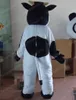 Halloween preto e branco vacas vacas mascote traje de alta qualidade desenhos animados anime caráter caráter carnaval unisex adultos outfit vestido de festa de aniversário de Natal