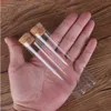 Toptan 48 parça 34 ml 22 * ​​120mm Cork Stoper Cam Kavanozlar Ile Test Tüpleri DIY Zanaat Aksesuarları için Minik Şişeler